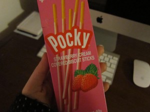 Strawberry pocky for dessert