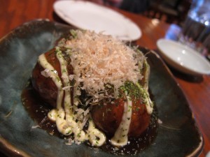 Gooey takoyaki plate