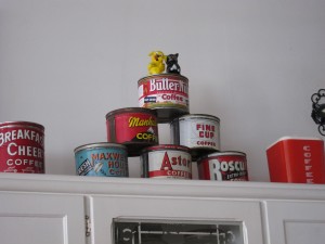 Antique tin cans