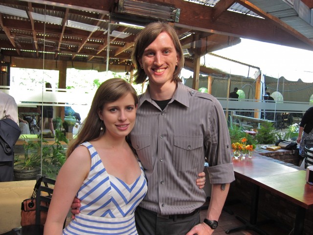 Jeff and I at Chinua and Katie's wedding