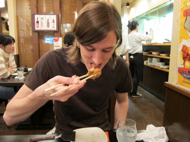 Jeff eats napalm takoyaki