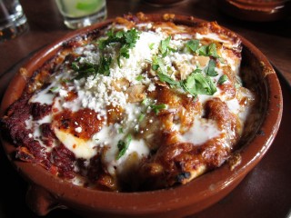 Barrio pork enchiladas