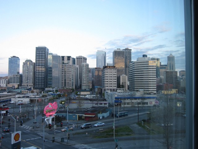 Seattle from hotel window