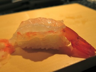 Shiro's ebi nigiri