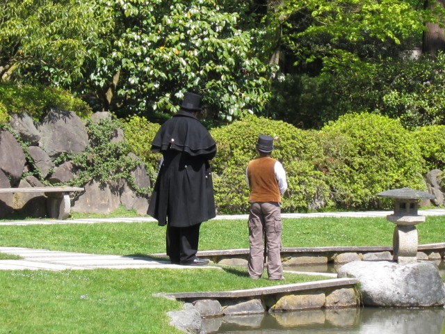 Steampunk in Seattle Japanese garden