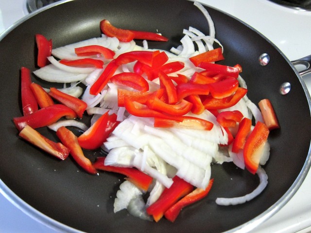 Thai basil beef peppers and onions