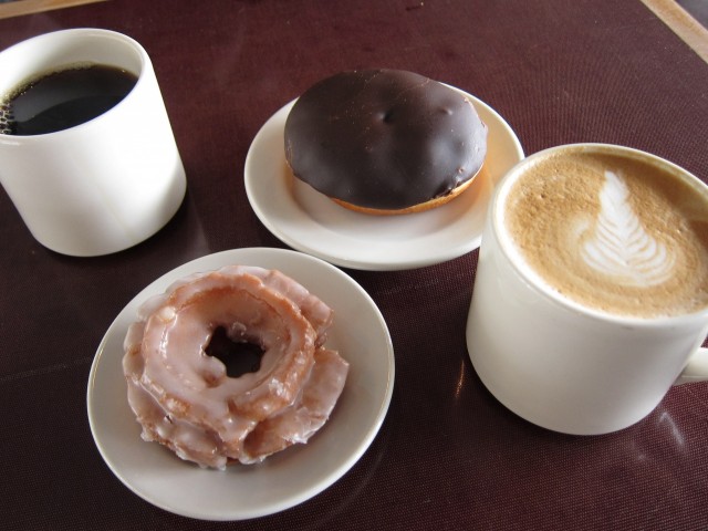 Top Pot glazed old fashioned and cream filled