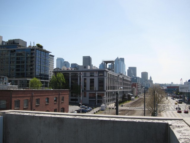 View of city from sculpture park