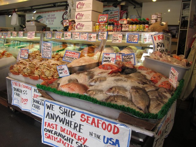 Whole fish at Pike Place