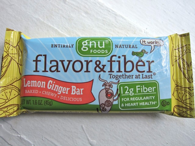 Gnu Flavor & Fiber lemon ginger bar