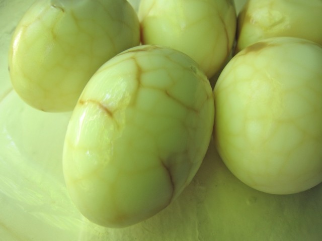 Lightly marbled tea eggs