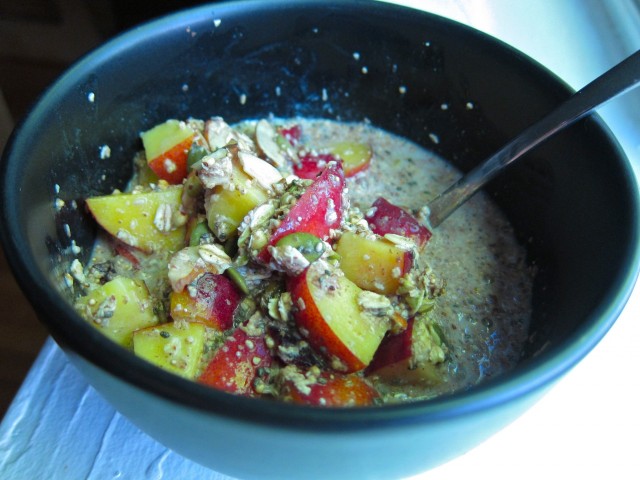 My muesli with nectarine