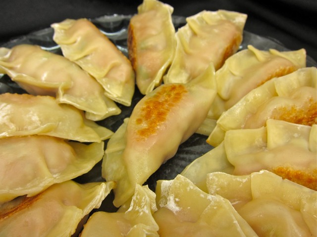 Cooked potstickers