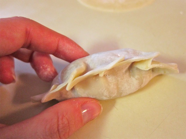 Potsticker pleats