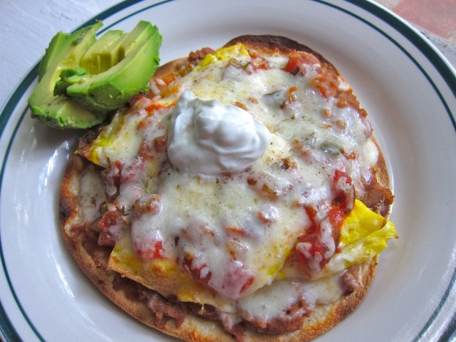 Tostada con huevos