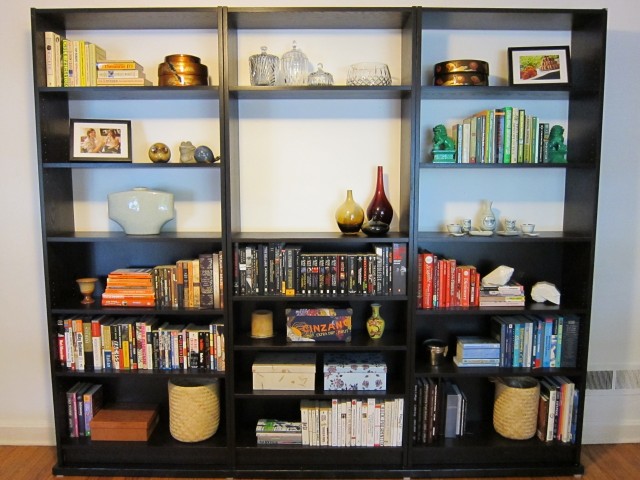 Bookcase as it looked when we moved in