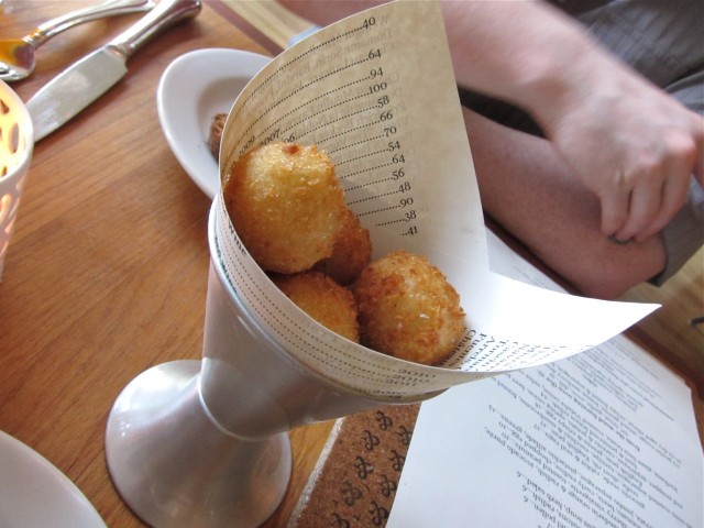 Arancini with citrus and fennel pollen