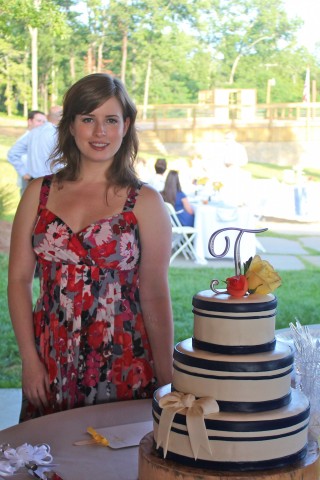Posing with my cake