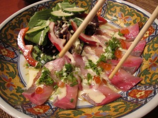 Red snapper carpaccio at Amu