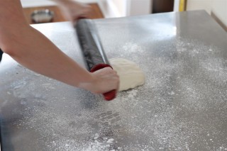 Rolling out fondant