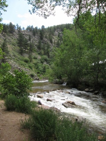 Tumbling waters beside Boulder Creek Path