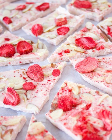 Strawberry almond bark