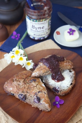 Blueberry buckwheat scones