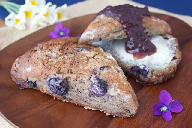 Blueberry buckwheat scones