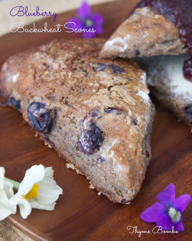 Blueberry buckwheat scones