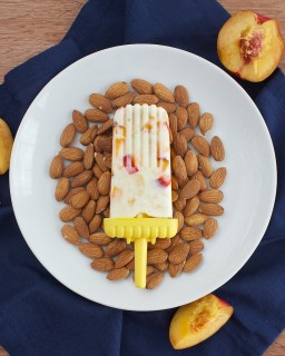 Almond Nectarine Yogurt Pops